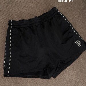 PINK Victoria's Secret Black Athletic Shorts with White Accents